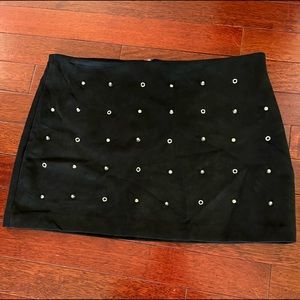 Beautiful black skirt with silver studs
